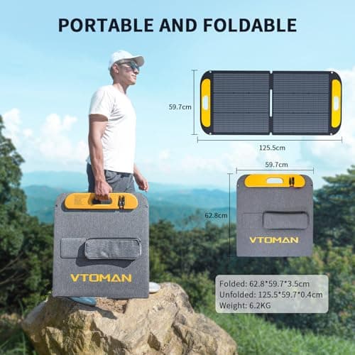 VTOMAN 2956Wh Portable Power Station with Extra Battery & 110W Solar Panel — view 5