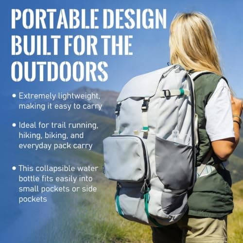 Soft Flask Running Bottles Reusable Wide-Mouth Portable Flask with Filter — view 4