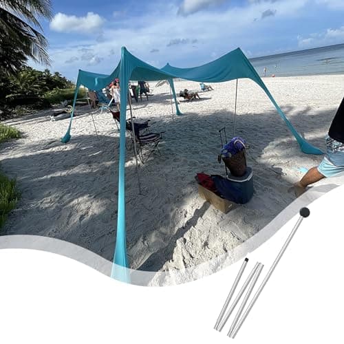 Foldable Tarp Poles Sturdy Aluminum Alloy Camping Accessories — view 3