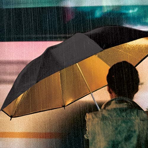 Suck UK - Black And Gold Windproof Umbrella | Travel Umbrella | Lightweight Compact Umbrellas | Folding Umbrellas | Manual Telescope Brolley | Strong Brolley | Outdoor Essentials — view 2