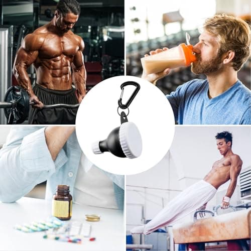 Travel Protein Powder Container,50ml Clear Spill-Proof - Protein Funnel | for Women Men Adults Fitness Workout Bodybuilding Home Kitchen Pantry — view 4