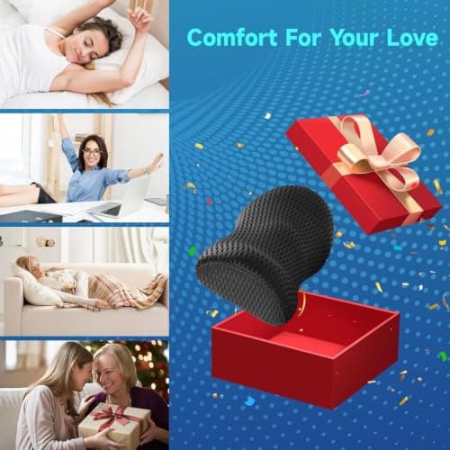 Niceeday Lumbar Support Pillow for Office Chair, Car Lumbar Pillow, Memory Foam Back Support Cushion with Breathable 3D Mesh Back Support for Office Chair Back Support Backrest 3D-Small — view 6