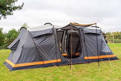 OLPRO Orion 6 Berth Family Camping Tent, 5,000mm Waterproof Tunnel Tent with Sewn-In Groundsheet, 2 Bedroom Compartments, Steel Leg Poles, Canopy Poles, Cable Entry Point, 5.5 x 2.4 x 2 m — view 3