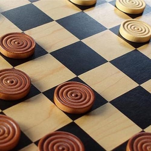 24 Pcs Draughts Board Game,Draughts Pieces,Wooden Checkers,Draughts Set,Durable Backgammon Chess,Quality Stackable Draught Pieces Replacement for Adults Kids Boardgames Learning Travel Camping Games — view 4