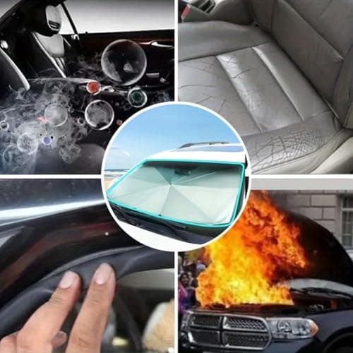 Car Window Shades Front Windshield, Auto Sunshade Front Windshield, Blinds Sun Protection Foldable for Vehicle Truck Marine Travel Road Trip Camping Commute Daily Driving Passenger — view 5