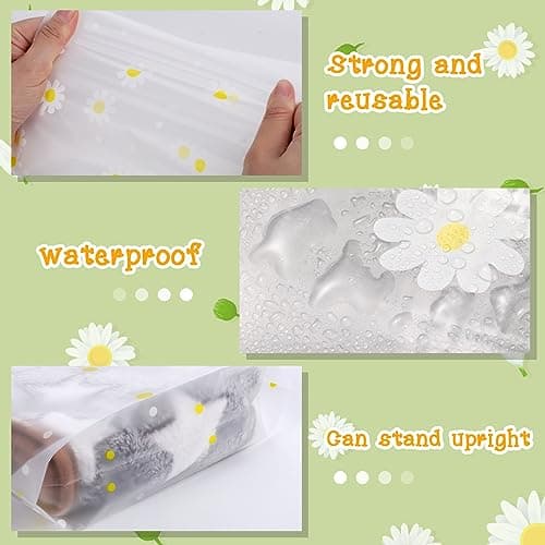 25 Pcs Reusable Ziplock Bags，20 x 25cm Plastic Hospital Bags Travel Clothes Storage Bags Clear Seal Bags Waterproof Luggage Organiser or Clothes, Shoes, Cosmetics — view 4