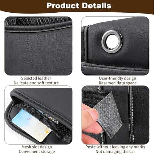 RTDHO Car Seat Side Pocket Organizer,PU Leather Car Pocket Pouch — view 4