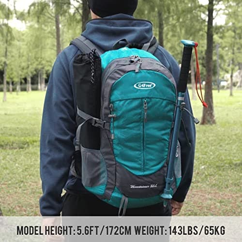 G4Free 35L Waterproof Hiking Backpack Outdoor Rucksack Trekking Daypack for Camping Hiking Backpacking Climbing with Rain Cover — view 5