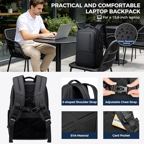 Fenree.geer Expandable Laptop Backpack, 1800D Business Rucksack 21.6L-32.4L — view 5