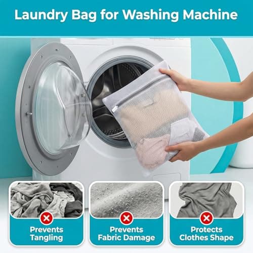 DrySmart 4 Pack Mesh Laundry Bags, 2 Large 60x50cm & 2 Medium 50x40cm — view 3