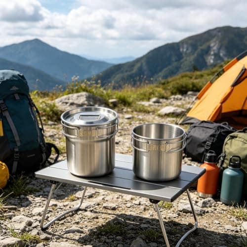 Caswynlife Foldable Camping Pot 304 Stainless Steel Cookware — view 4