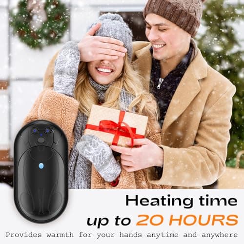 Lepwings Rechargeable Hand Warmers 2 Pack, 6000mAh Battery Long Lasting, 3 Levels Heating Electric Pocket Hand Warmer, Winter Gift for Men and Women, Ideal for Golf Hunting Hiking Outdoor Activities — view 5