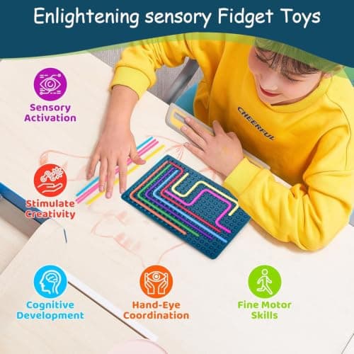 YXHZVON Sensory Activity Board Silicone Fidget Toys for Kids & Adults(Green) — view 4