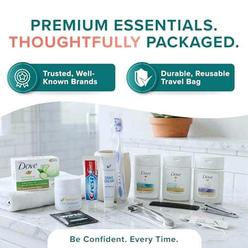 TrekTote 20-Piece Men's Travel Toiletry Kit offers TSA Approved Hygiene Essentials in a Convenient Traveling Accessories Set. — view 3