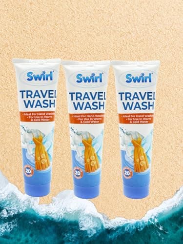 Swirl Travel Wash, 3 Pack, 100 ml Each, Ideal for Hand Washing, For Use in Warm & Cold Water, Up to 20 Washes Per Pack — view 3