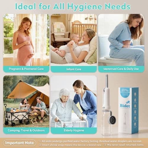 KAIYING Portable Handheld Bidet Sprayer Electric 260ml, Perineal Bottle — view 2