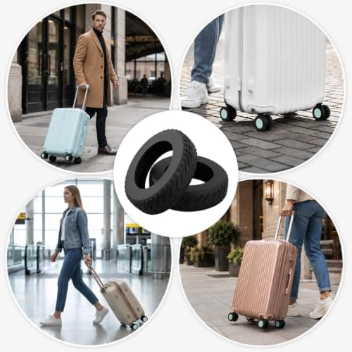 8 Pcs Suitcase Wheel Protectors for 2-2.4'' Spinner Wheels (Thickened) — view 5