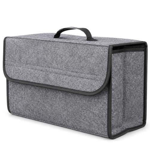 Senshuomy Car Boot Organiser 50x17x24cm Foldable Felt Storage Box (Grey)