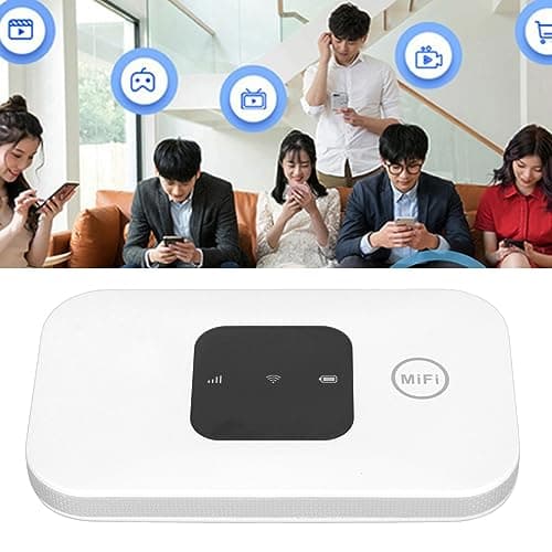 Cryfokt 4G LTE Mobile Wifi Hotspot Portable Router with SIM Card Slot Supports 10 Users for Travel in Europe Asia Africa White — view 4