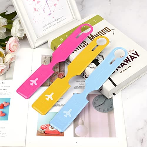 Flintronic 3 PCS Luggage Tags, Silicone Baggage Labels, Suitcase ID Tag Set, Handbag Tag Labels Travel Accessories for Checked Luggage, Hand Luggage and Handbags — view 5