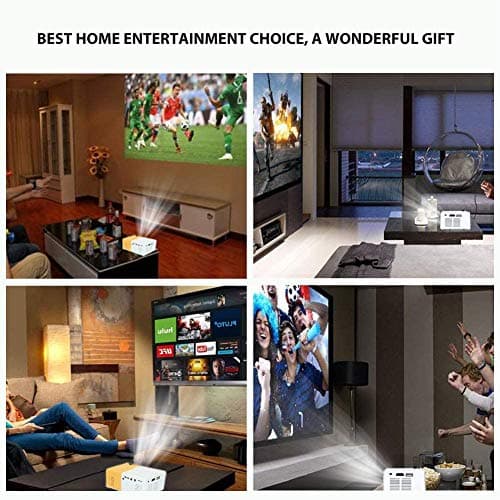 INF Projector with pocket size, mini projector, with HDMI, AV and SD port, yellow/white — view 4