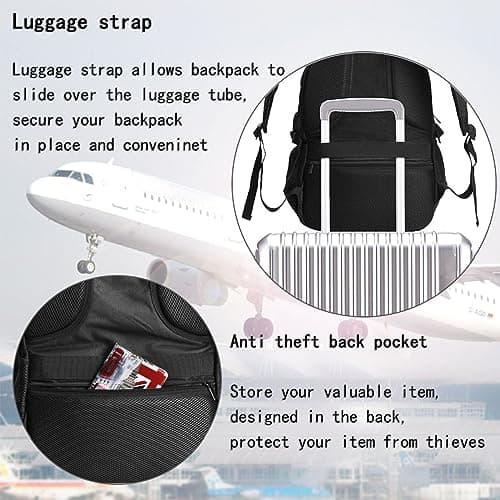 ZHANLEI Safari Animals Printed Backpack,Travel Laptop Backpack for Men Women with USB Charger Port, Safari Animals, One Size — view 5