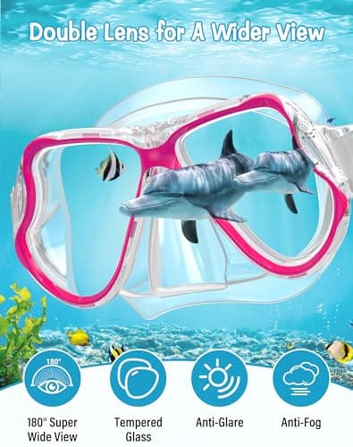 Karvipark Dry Snorkel Set, Anti-Fog Panoramic Snorkel Mask for Adults — view 2