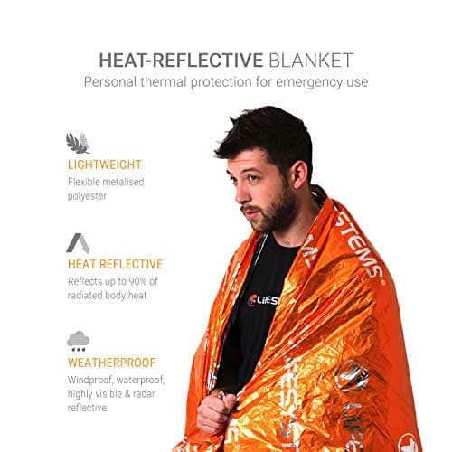 Lifesystems Emergency Silver Foil Thermal Blanket For Hiking, Mountaineering And Outdoor Survival (Pack of 2) — view 2