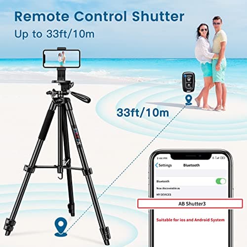 JOILCAN Phone Tripod with Remote, 54" Extendable Selfie Stick Tripod Stand — view 5