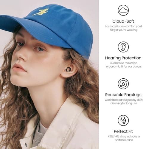 Jayine Ear Plugs for Sleep, Soft Flexible Hearing Protection, Reusable Silicone Earplugs for Sleeping, Focus, Festivals and Noise Sensitivity - 30dB Noise Reduction Ear Plugs 2 Pairs — view 4