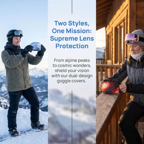 Toyvian 2pcs Ski Goggle Cover for Snowboard Goggles Foldable Spandex Sleeve — view 3