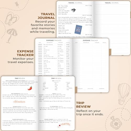 Clever Fox Travel Journal, Vacation Planner Organizer A5 Sandstone — view 5