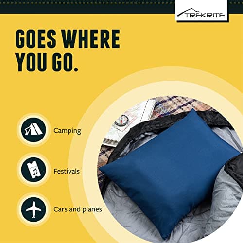 Trekrite Small Travel and Camping Pillow – Compact/Pack Away Cushion with Removable Washable Cover — view 3