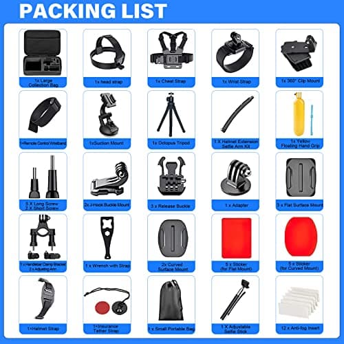 YUSHIHU 58-In-1 Action Camera Accessory Kit — view 3