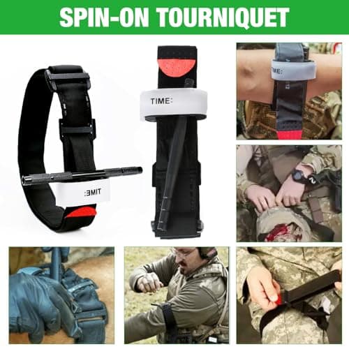 CLIUNT 54 PCS First Aid Kit, Emergency Trauma Kit, First Aid Bag, First Aid Molle Pouch for Home Outdoor Camping Hiking, Includes Bandages, Tourniquet and Essentials for Everyday Situations — view 4