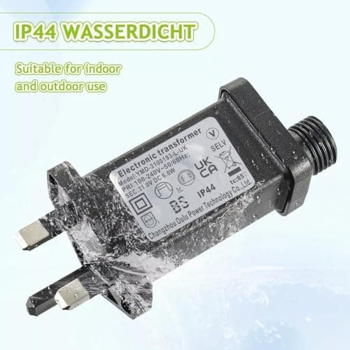 GAOHOU 2Pcs 31V 6W Power Supply Adapter Transformer Plug for LED Fairy Light Festival Decoration Light Waterproof IP44 Vertical — view 5