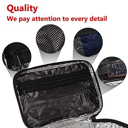 Gloppie Lunch Box Insulated Soft Bag Mini Cooler Tote Food Containers Portable for Work Office Travel,Grey — view 5