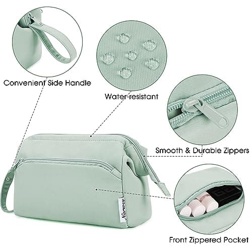 Narwey Makeup Bag, Travel Toiletry Bag, Wide-Open Wash Bag for Women — view 4