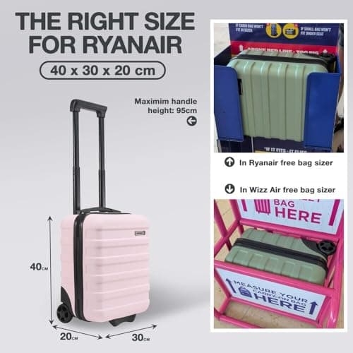 CabinMax Underseat Cabin Suitcase, Ryanair Cabin Bag 40x30x20 Hand Luggage — view 4