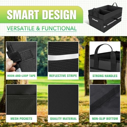K KNODEL Car Boot Storage Organiser for SUV, Van, Truck (Small, Black) — view 3