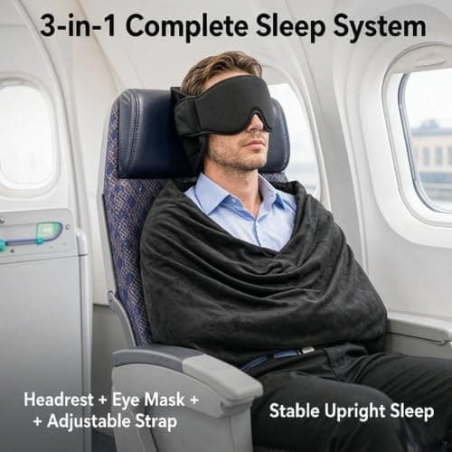 Travel Sleep System 3-in-1 with Pillow, Eye Mask & Body Sling — view 4