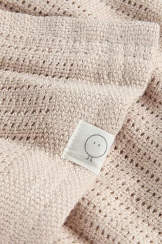 MORI Organic Cotton Bamboo Cellular Muslin Blanket 70x100cm, Taupe — view 3