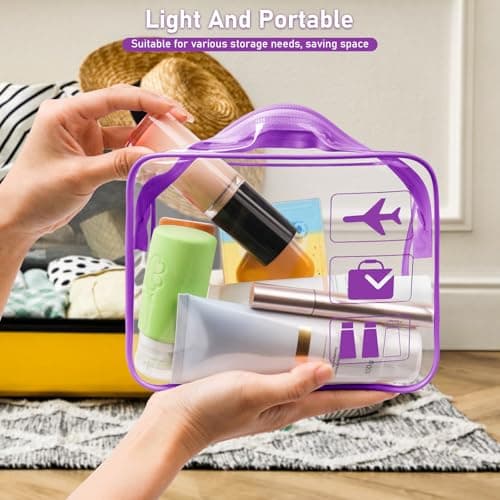 Clear Travel Toiletries Bag 2 Pack TSA Approved Airport Security Liquid Bag — view 5
