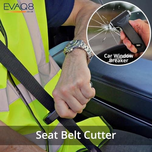 EVAQ8 Car Breakdown Emergency Kit with Fire Extinguisher – Complete Roadside Safety Kit with First Aid, Warning Triangle, Hi Vis Vest, Torch & Blanket — view 4