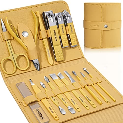 Manicure Set Professional Nail Clippers Pedicure Kit, 16pcs Stainless Steel