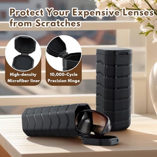 ClaspVital Tactical Hard Shell Sunglasses Case​, Military-Grade Crushproof & Water-Resistant Protective Case for Outdoor/Travel - Fits Ray-Ban, Oakley, Maui Jim & 200+ Premium Sunglasses, Black, Large — view 4