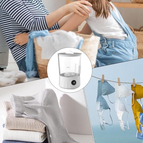 Mini Washing Machine Portable 1.5L – Small Wireless Clothes Washer With 3 Modes & Blue Light – Rechargeable Laundry Cleaner For Underwear, Socks – RV, Dorm, Travel, Camping, Apartments — view 5