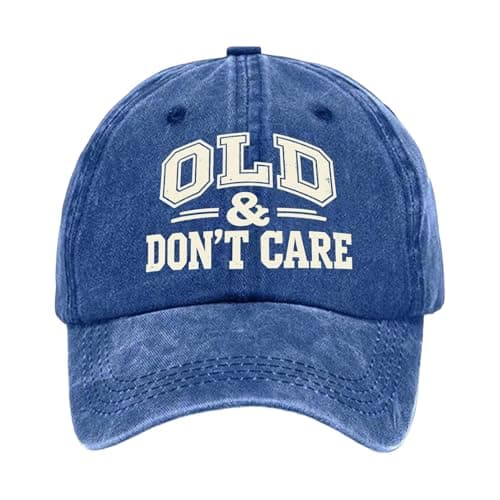 Baseball Hat Adjustable Old Dont Care Sunshade Sapphire — view 6