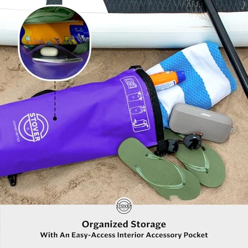 STOVER 5/10/25/30/40L Waterproof Dry Bag- Roll-Top Backpack w/Phone Case- Kayaking, Hiking, Camping, Boating- Men/Women — view 4