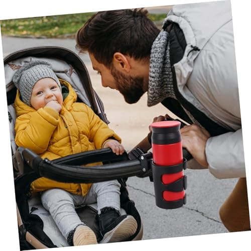 TOGEVAL Stroller Cup Holder for Pushchair Handlebar Mug Holder Drinks Rack Stroller Accessories Quick Release for Bikes and Travel — view 5